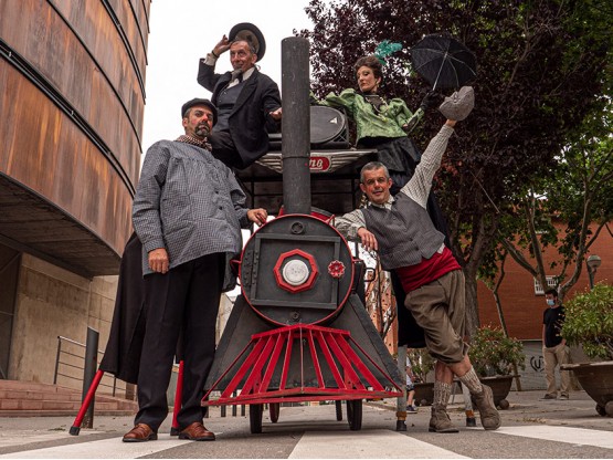Locomotora de vapor para pasacalles