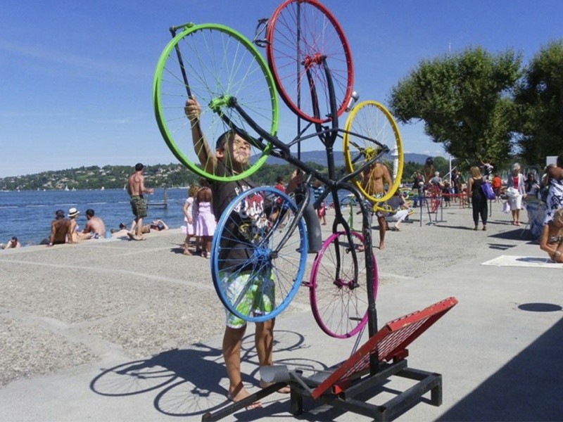Workshop games with reused bikes