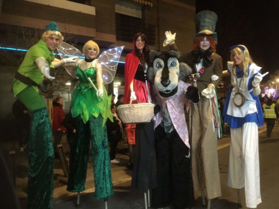 Story-themed stilt walkers