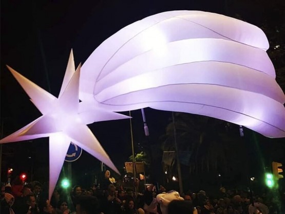 Estrella inflable amb llum