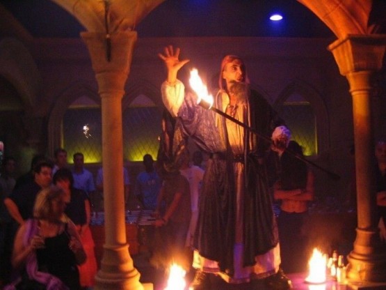 Espectáculo medieval de fuego