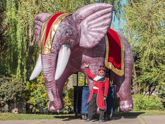 Elemento hinchable gigante: elefante